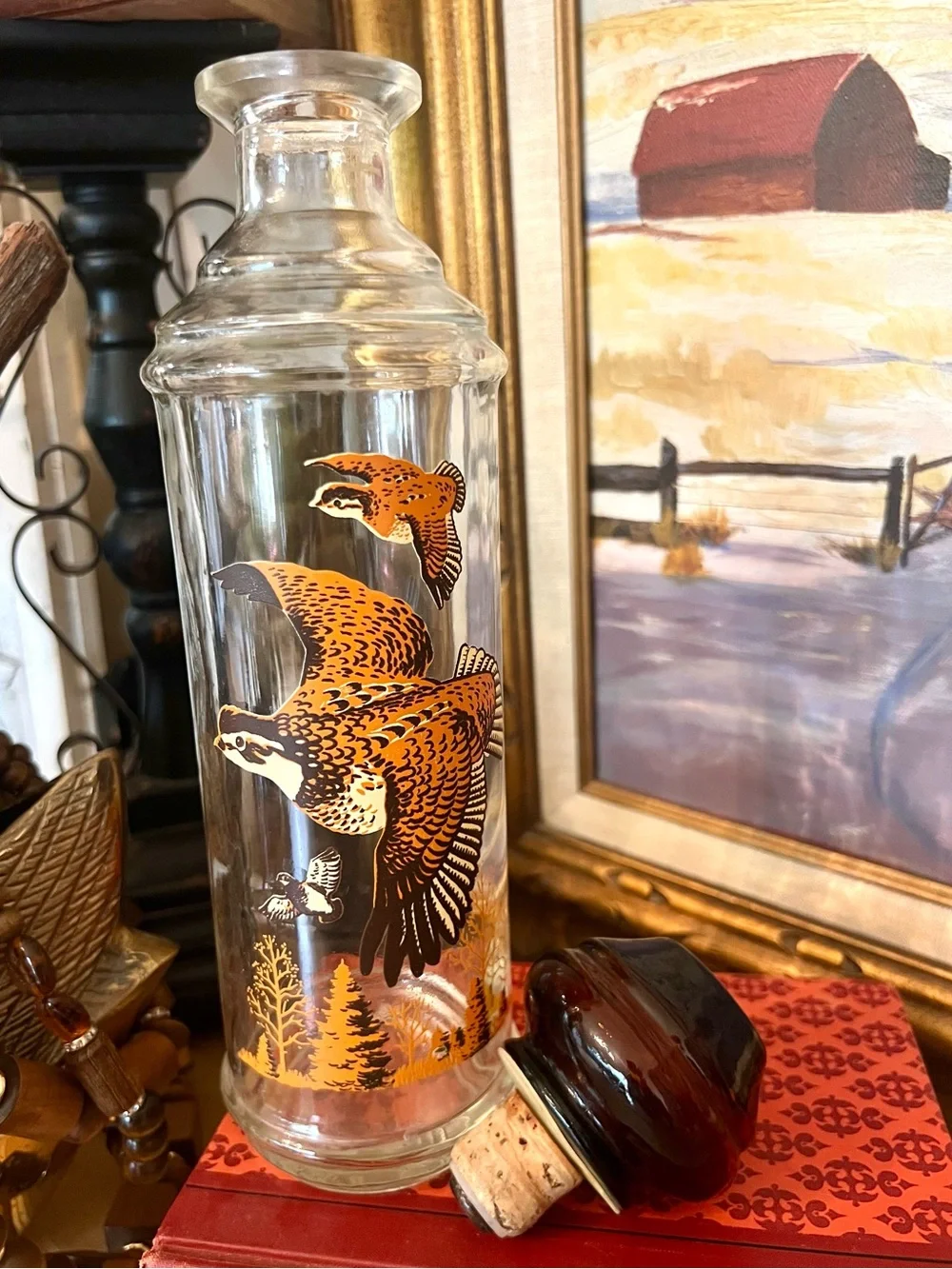 Vintage 1967 CABIN STILL Sportsman Collection Liquor Bottle/Decanter Barware